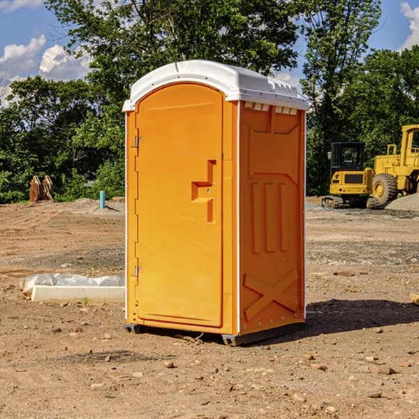 can i customize the exterior of the porta potties with my event logo or branding in Anderson AL